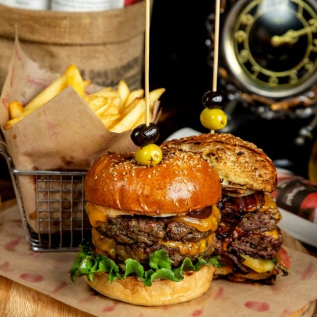 Bacon Cheeseburger & Fries.