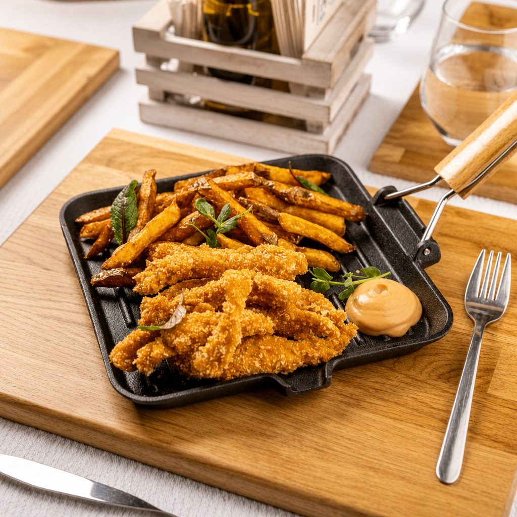 Chicken Tenders (4) w/Fries.